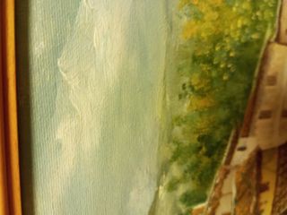 Cuadro paisaje rural con casas