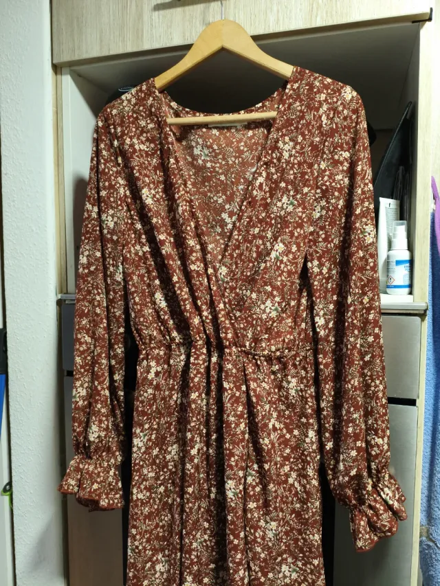 Vestido largo estampado floral