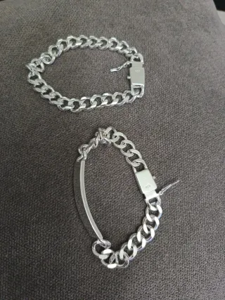 Esclava y pulsera plata 20cm