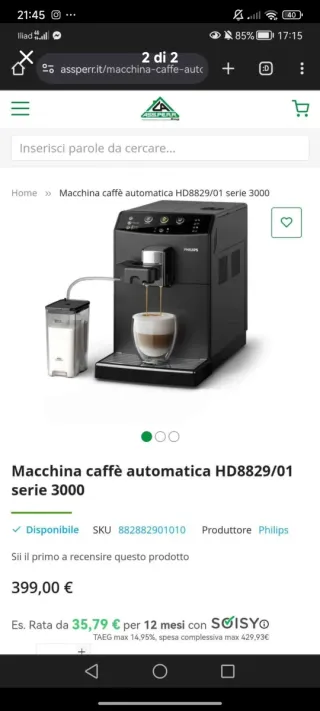 Macchina Caffè Philips per caffè macinato