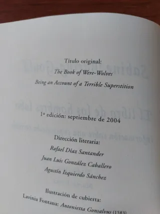 Libro hombres lobo y Ángel caído. 1° edición.