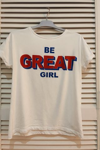 Camiseta blanca básica con letras Zara 13 14 años