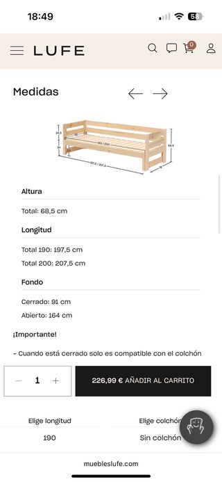 Cama infantil IKEA LUFE aesthetic 