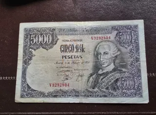 Billete 5000 Pesetas 1976 Carlos III