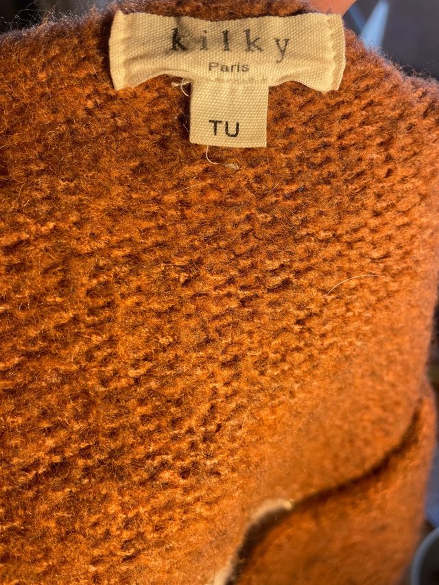 Jersey cuello pico rayas colores otoñales