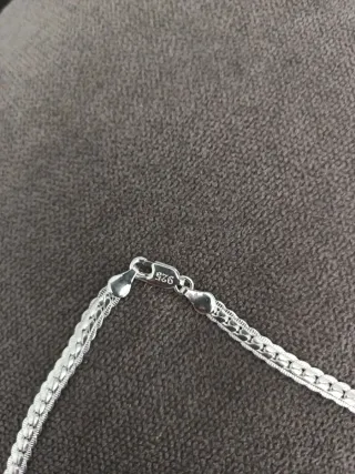 Cadena Serpiente Plata 45cm