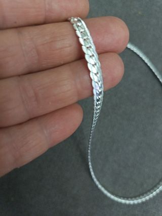 Cadena Serpiente Plata 45cm