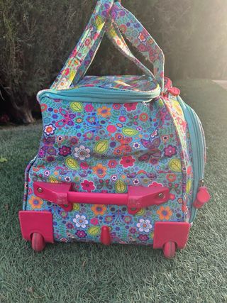 Maleta troley infantil con estampado de mariposas 