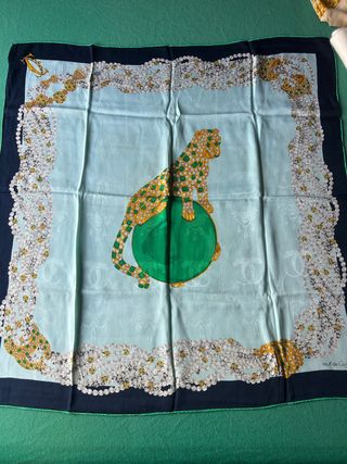 Foulard Cartier Pantera Verde Oro