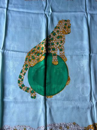 Foulard Cartier Pantera Verde Oro