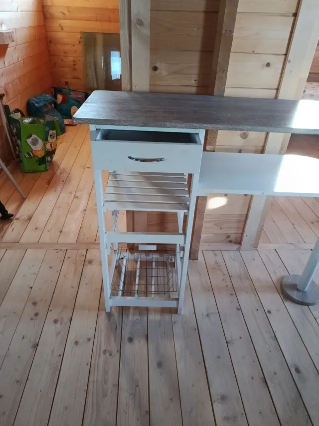 Mueble auxiliar cocina madera y metal