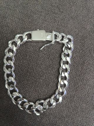 Pulsera de plata 20 cm ancha