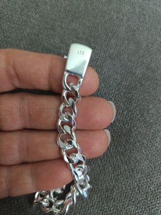 Pulsera de plata 20 cm ancha