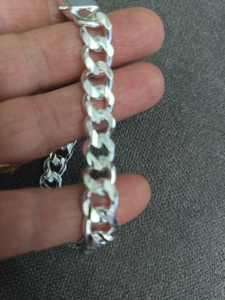 Pulsera de plata 20 cm ancha
