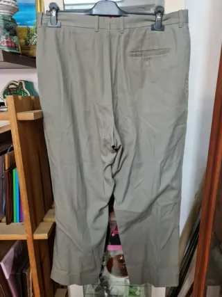 Pantalón Pinzas Hombre Lacoste Verde Oliva