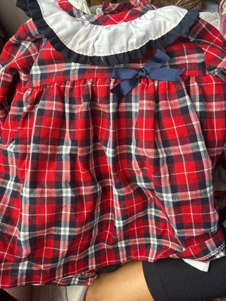 Vestido de cuadros para bebé (1 año)