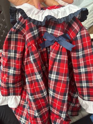Vestido de cuadros para bebé (1 año)
