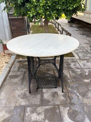 Mesa Jardín Pie Singer y Mármol 