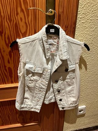 Chaleco vaquero mujer beige S/36