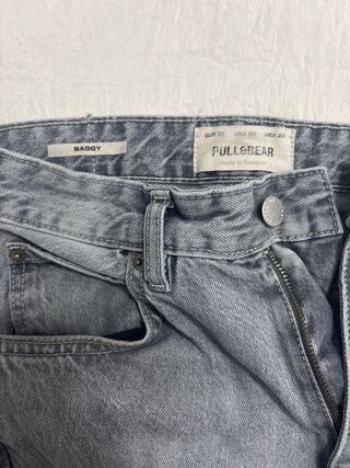 Pantalones Pull&Bear Talla 38 Azul Grisáceo