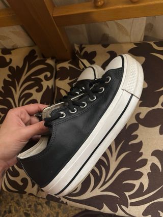 Converse plataforma negras