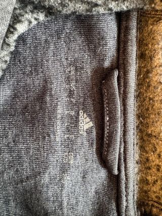 Sudadera Adidas Gris con Logo Verde