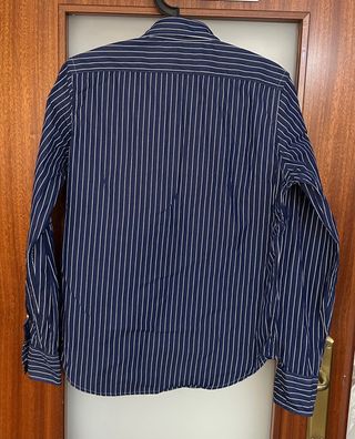 Camisa Polo Ralph Lauren Rayas Azul y Blanca