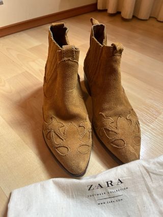 Botines Zara Marrones Talla 38