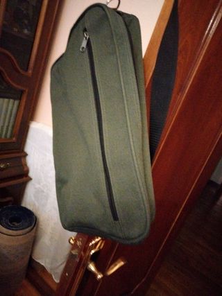 Bolso de hombro de lona y cuero