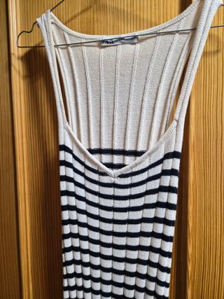 Vestido largo de punto Zara rayas
