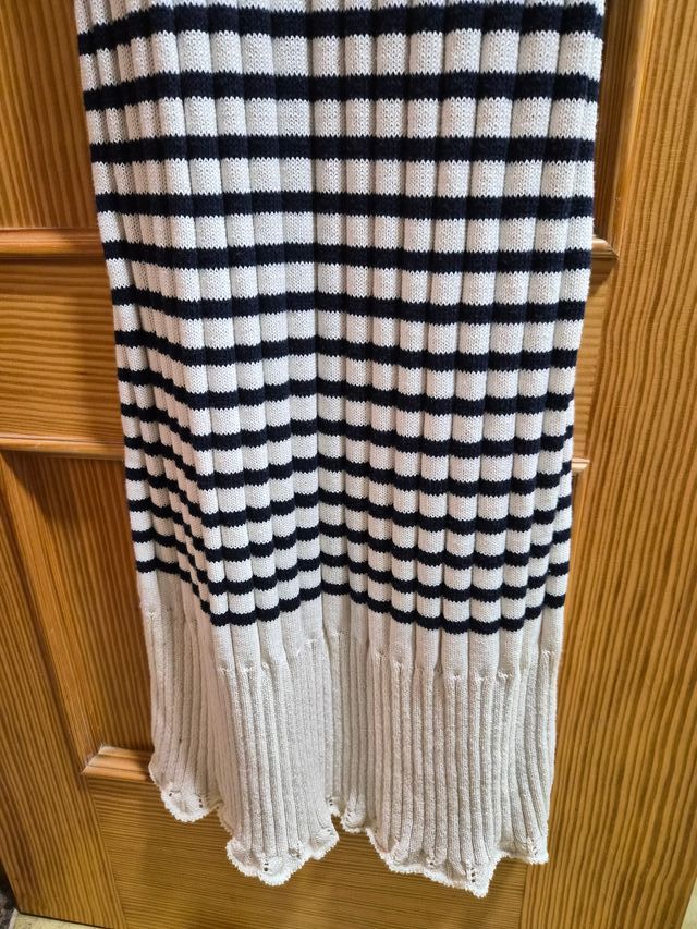 Vestido largo de punto Zara rayas