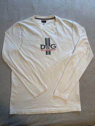 Camiseta D&G Dolce & Gabbana Blanca Manga Larga