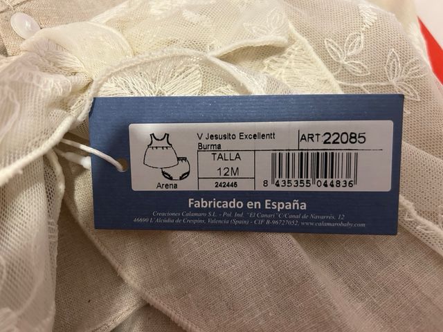 Vestido y gorrito bebé encaje