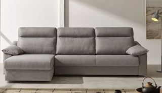 Sofá cama chaise longue Elemment gris