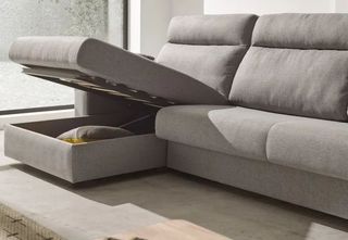 Sofá cama chaise longue Elemment gris