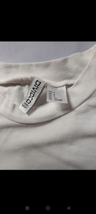 Camiseta básica manga corta blanca