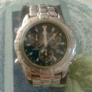 Reloj Lotus Cronógrafo Azul y Plateado. Nuevo