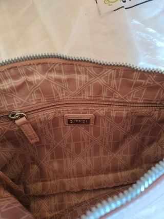 Pochette Carpisa rosa effetto coccodrillo