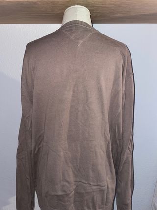 Jersey Tommy Hilfiger Cuello Pico Beige