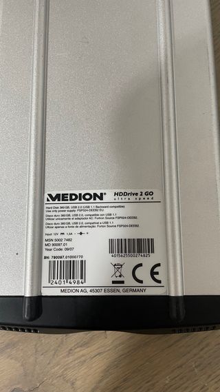 Disco Duro Externo Medion 360GB SATA