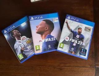 Lote 3 Videojuegos FIFA PS4: 18, 22, 23