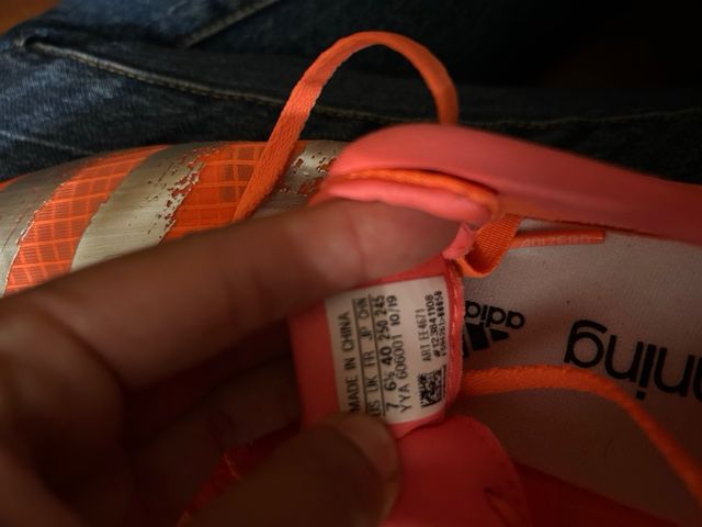 Zapatillas Adidas Clavos Atletismo Naranja