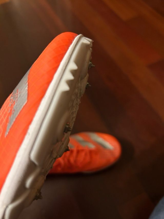 Zapatillas Adidas Clavos Atletismo Naranja
