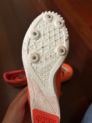Zapatillas Adidas Clavos Atletismo Naranja