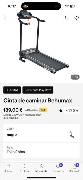 Cinta de caminar Behumax Power Step