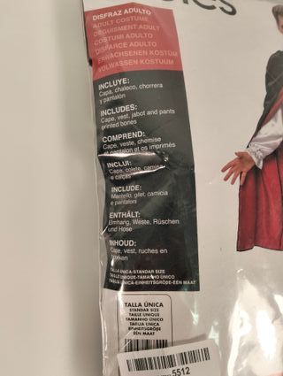 Disfraz Conde Drácula Rubies Talla Única