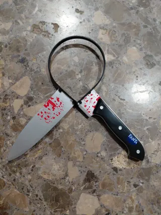 Diadema Halloween Cuchillo Sangriento