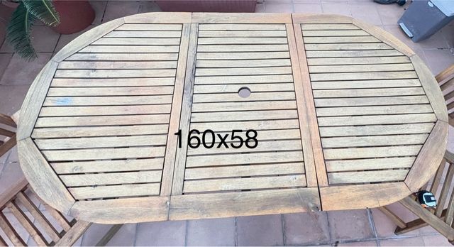 Mesa y 2 Sillas de Jardín Madera