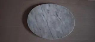 Plancha de mármol ovalada