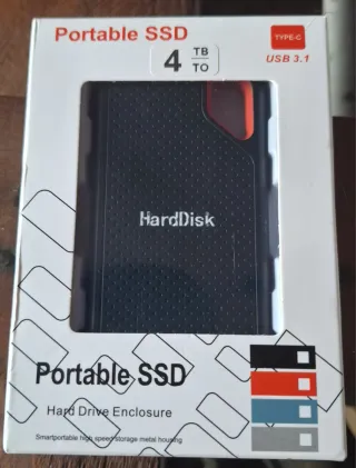SSD Portátil 4TB USB 3.1 Tipo-C